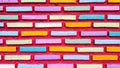 Close up the horizontal of the multicolored brick wall