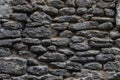 Fragment of an ancient stone wall. Close-up photo Royalty Free Stock Photo