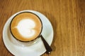 Coffee on wooden table