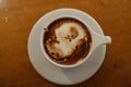 Close-up hot drink beverage hot chocolate on a mug