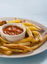 Close up of hot french fries Royalty Free Stock Photo