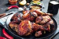 Close-up of hot Grilled Jamaican Jerk Chicken Royalty Free Stock Photo