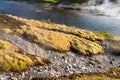 Close up of the hot springs near the Secret Lagoon in Iceland