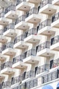 The windows array of a hotel Royalty Free Stock Photo