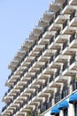 The windows array of a hotel Royalty Free Stock Photo