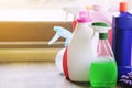 Close up of house cleaning product Royalty Free Stock Photo