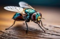 Close-up of house fly on surface,farm pest fly