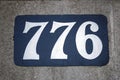 Close Up House Number 776 At Amsterdam The Netherlands 30-3-2021 Royalty Free Stock Photo
