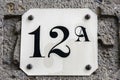 Close Up House Number 12a At Amsterdam The Netherlands 19-9-2021