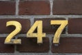 Close Up House Number 247 At Amsterdam The Netherlands 14-3-2022