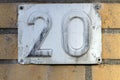 Close Up House Number 20 At Amsterdam The Netherlands 7-2-2023