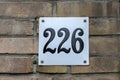 A Close Up House Number 226 At Amsterdam The Netherlands 19-3-2023