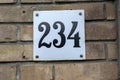 A Close Up House Number 234 At Amsterdam The Netherlands 19-3-2023 Royalty Free Stock Photo