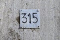 Close Up House Number 315 At Amsterdam The Netherlands 6-3-2024 Royalty Free Stock Photo
