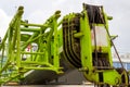 Close-up of huge industrial dock lifting equipment Royalty Free Stock Photo