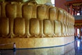 Close-up of a huge statue of Maitreya Buddha