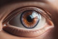 Close up of human eye. Macro view of human eye. generative ai Royalty Free Stock Photo