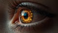 Clockwork Eye: Time and Vision Royalty Free Stock Photo