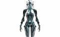 Close-up of a humanoid droid. Cyborg looks like a woman without clothes with artificial intelligence and Naked. Royalty Free Stock Photo