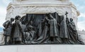 Close up on Hungarian Parliament and Kossuth Lajos square