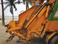 Hydraulic Mechanism Cylinders and Linkages of Garbage Truck Royalty Free Stock Photo