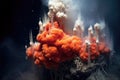 close-up of a hydrothermal vent emitting hot water