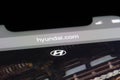 close up Hyundai Motor Company brand logo