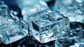 A close-up of ice cubes with water droplets on them. Generated by AI. Royalty Free Stock Photo