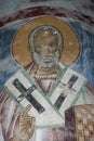 Close up of icons and artwork in the 12th century Church of the Antiphonitis near the village of Esentepe