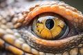 close-up of iguana eye in the sun Royalty Free Stock Photo