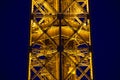 Close-up of illuminated Eiffel Tower