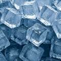 Close-up illustration of multiple transparent ice cubes with visible texture and facets Royalty Free Stock Photo