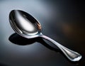 Close-Up Illustration of a Polished Silver Spoon with Elegant Design Royalty Free Stock Photo