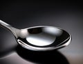 Close-Up Illustration of a Polished Silver Spoon with Elegant Design Royalty Free Stock Photo