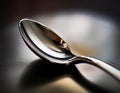Close-Up Illustration of a Polished Silver Spoon with Elegant Design Royalty Free Stock Photo