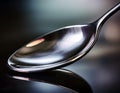 Close-Up Illustration of a Polished Silver Spoon with Elegant Design Royalty Free Stock Photo