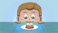 White Boy Looking at Mini Birthday Cake