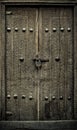 Close-up image of ancient doors Royalty Free Stock Photo