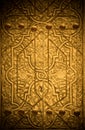 Close-up image of ancient doors