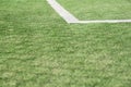 Close-up image of an artificial turf sports field, soccer field Royalty Free Stock Photo