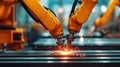 Automated Welding Robots in a Manufacturing Environment with Bright Sparks