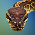 Close-up image of a ball python (Python regius) head displaying Royalty Free Stock Photo