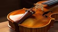 A close up image of beautiful elegant violin. Generative AI Royalty Free Stock Photo