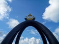 Close up image of the Billionth Barrel Monument located in Seria, Brunei.