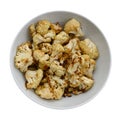Close up Image of a bowl of Roasted florets of Cauliflower