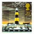 Close up image of a British stamp Royalty Free Stock Photo