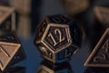 Close-up image of a bronze D12 Royalty Free Stock Photo