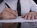 Businessman Signing Contract Royalty Free Stock Photo