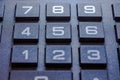 Close up image of Calculator Number pad. Royalty Free Stock Photo