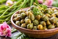 Close-Up Image of Capers and Caperberries Royalty Free Stock Photo